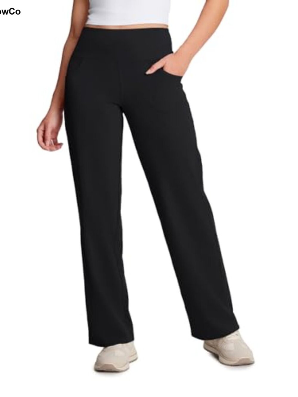 Yogipace Women's High Rise Wide Leg Yoga Pants with Pockets
